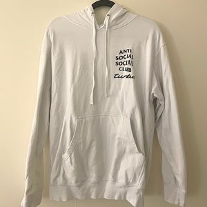 Anti social social club 911 white hoodie